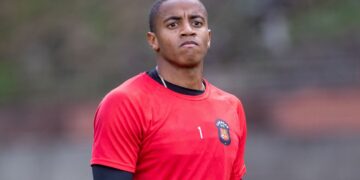 Wilker Fariñez durante el entrenamiento de pretemporada del Caracas