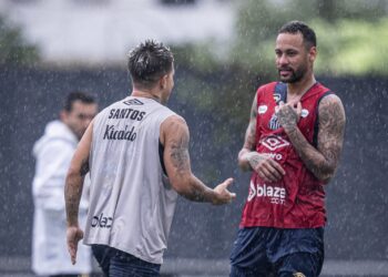 Soteldo y Neymar en el Santos