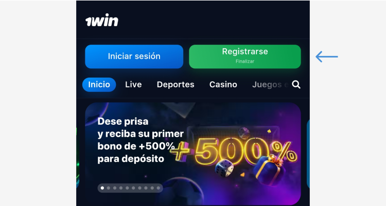 Aplicación 1Win en Venezuela Registrarse con un solo clic