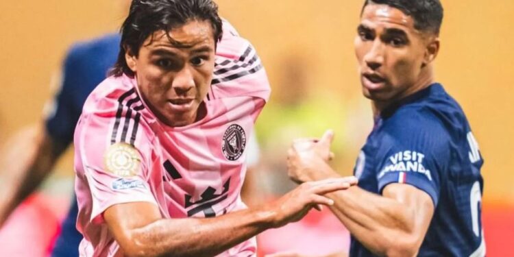 Telasco Segovia apagado contra el PSG en la derrota del Inter Miami por 4 a 0