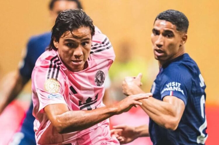 Telasco Segovia apagado contra el PSG en la derrota del Inter Miami por 4 a 0